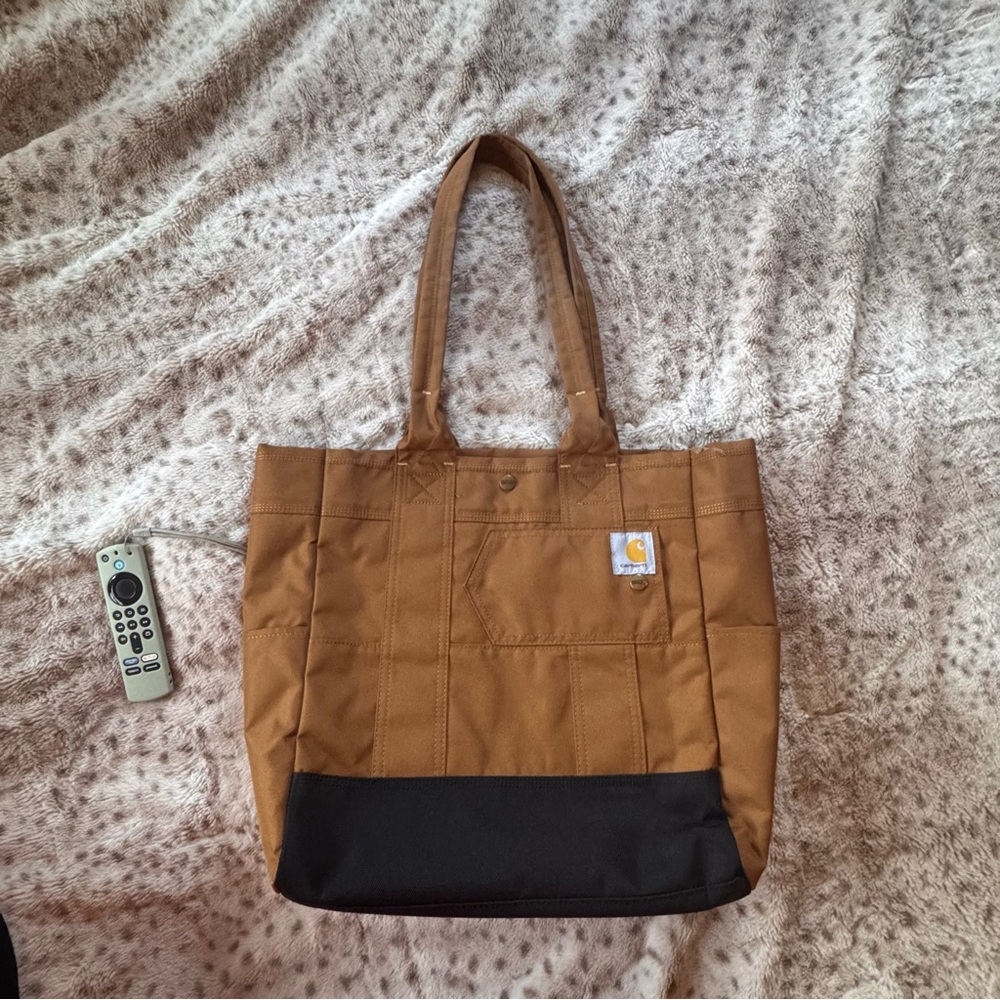 Carhartt Tan and Black Canvas Tote